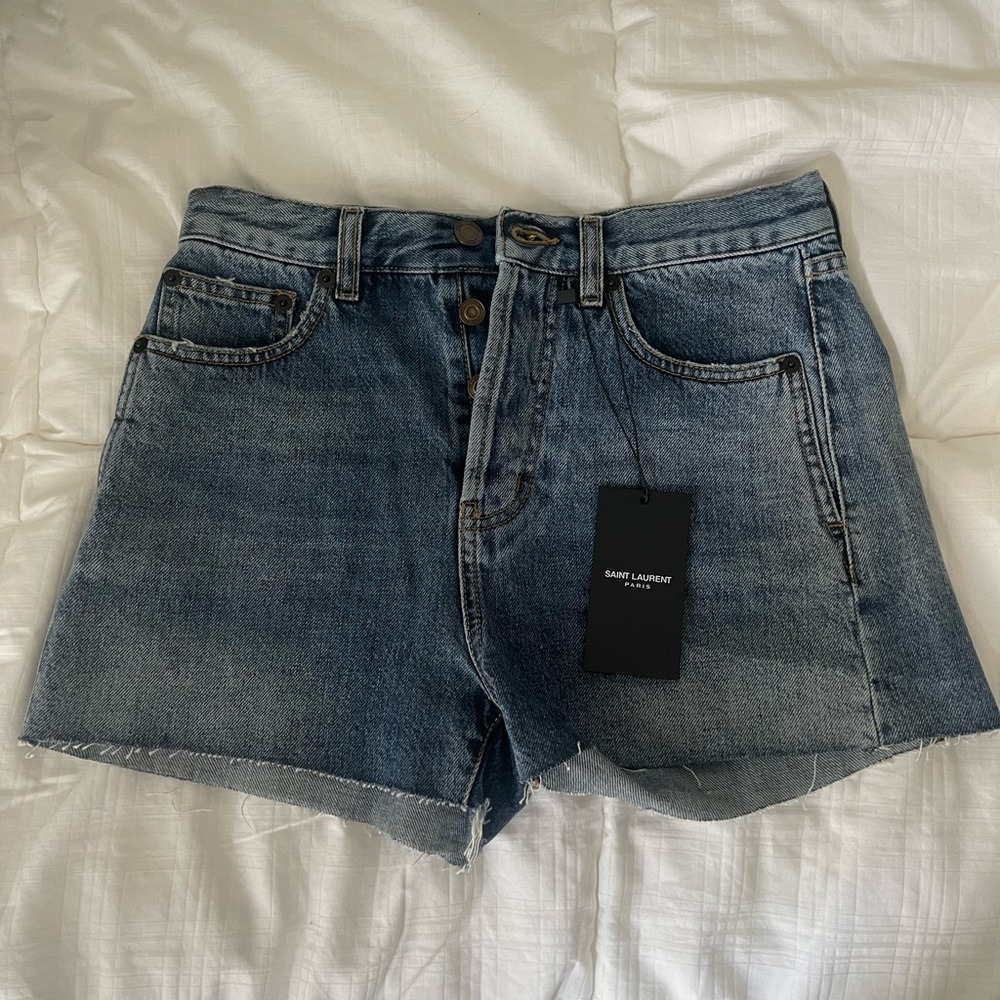 NWT Saint Laurent denim shorts